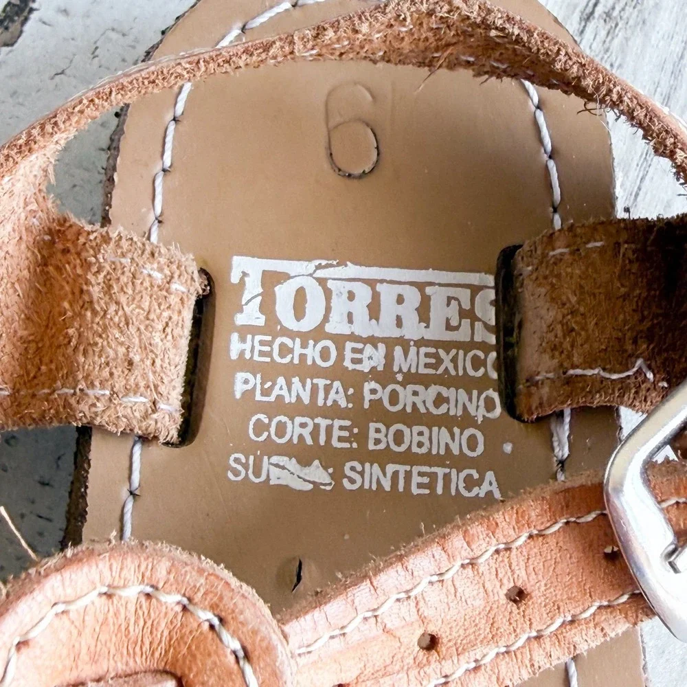 Mexican Leather Unicorn Huarache Sandals Toddler Girls Size 6 Made in Mexico